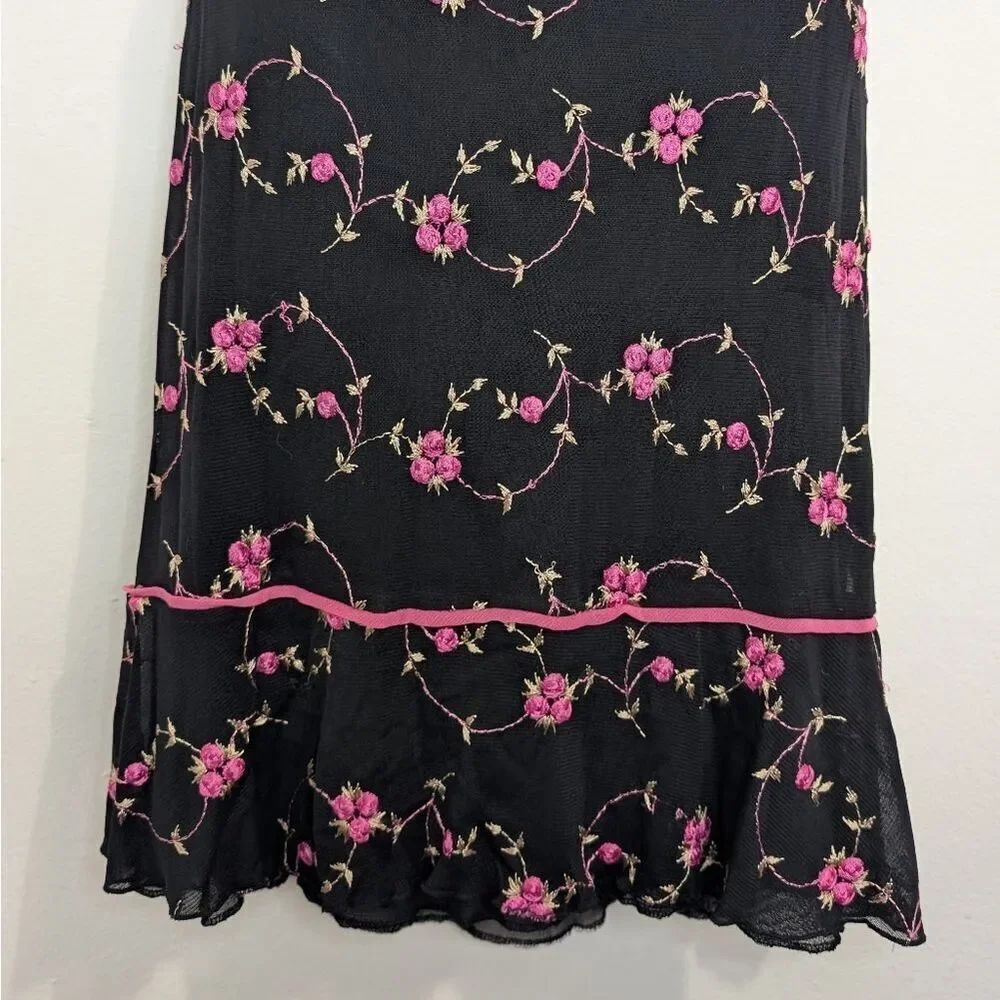 Y2K 90s Notations Floral Barbiecore Fairy Dark Academia Whimsigoth Skirt L - Picture 4 of 8